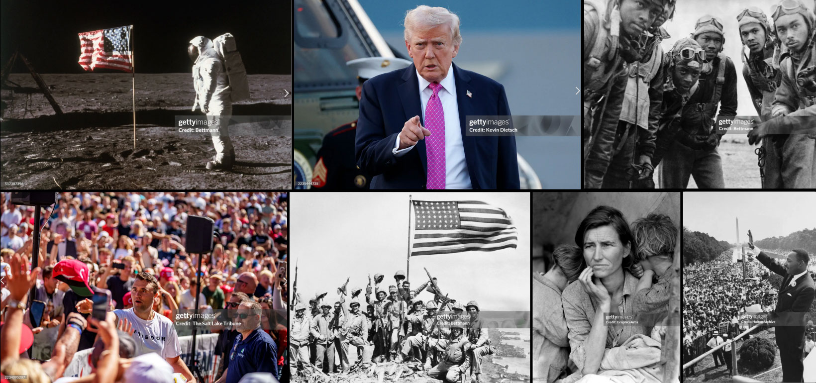 A compilation of images from Getty